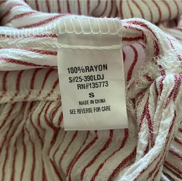 Candy Striper Frayed High Low Halter Dress - Small - Picture 4 of 4